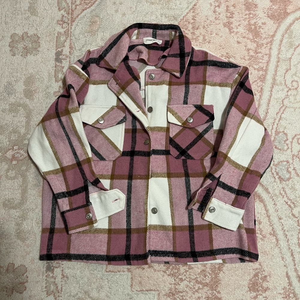 Goodnight Macaroon Pink and Tan Teddy Jacket